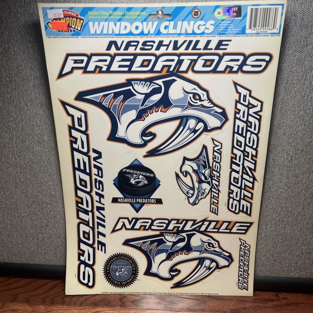 Vintage Color Clings NHL Nashville Predators